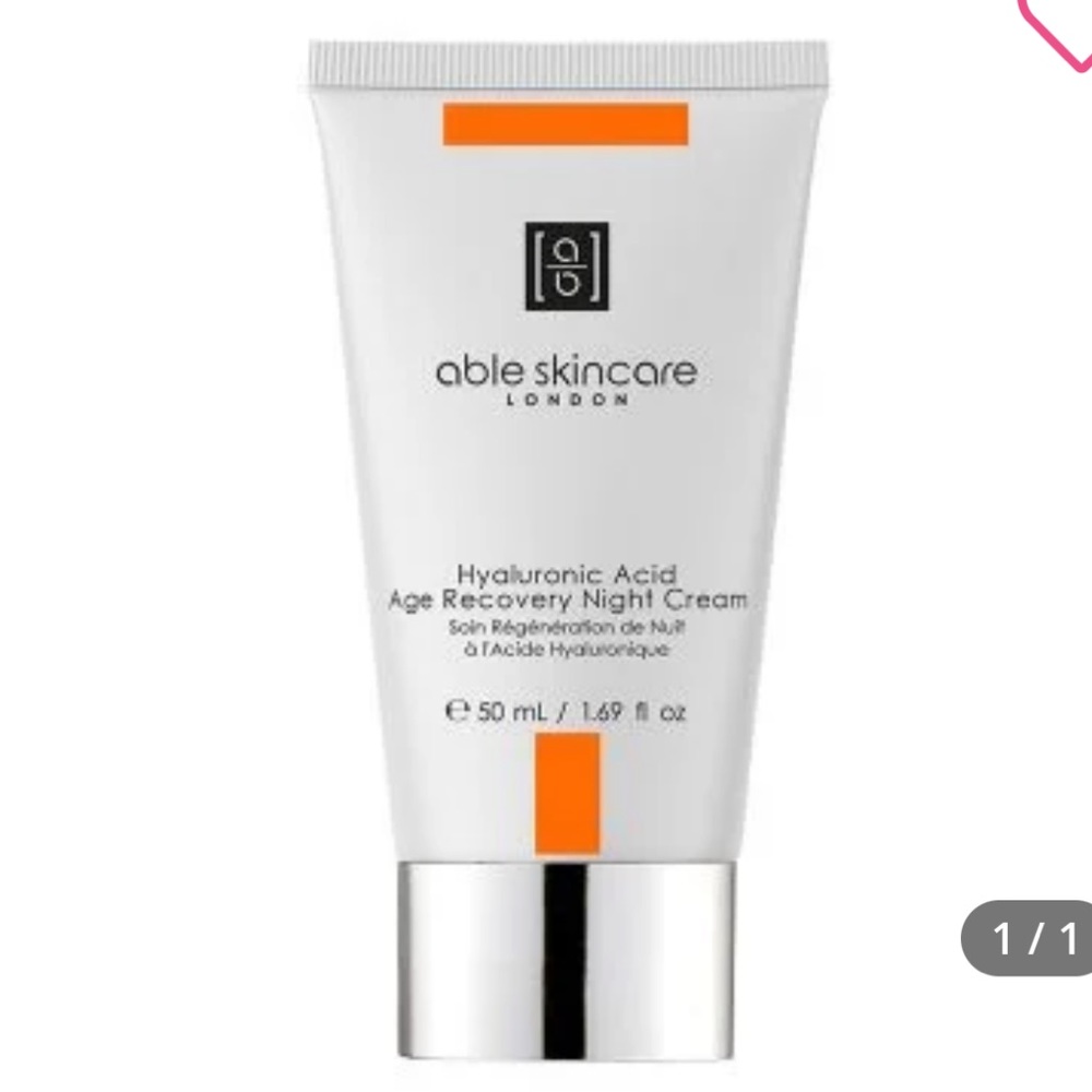 ABLE SKINCARE LONDON Hyaluronic Acid Age Recovery Night Cream 1.69oz $114 NIP